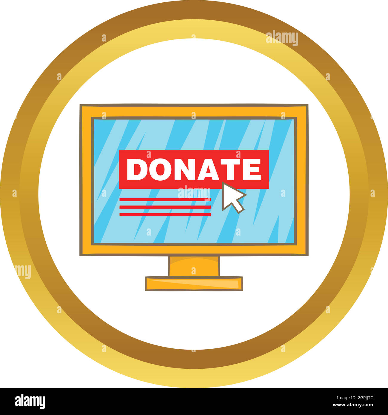 Spenden Sie Online-Konzept Vektor icon Stock Vektor