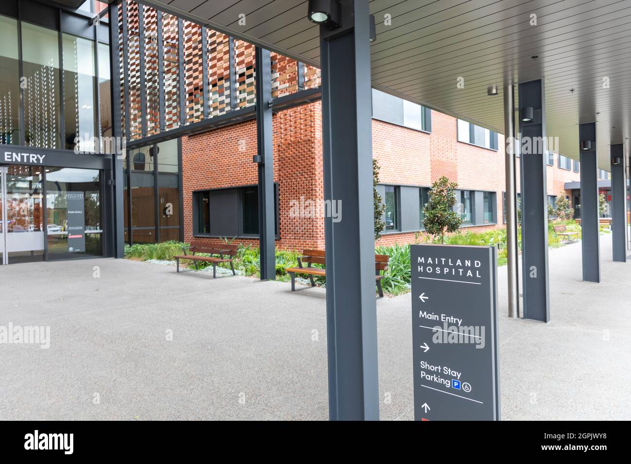 Das New Maitland Hospital in der Regionalstadt Maitland in New South Wales, Australien Stockfoto