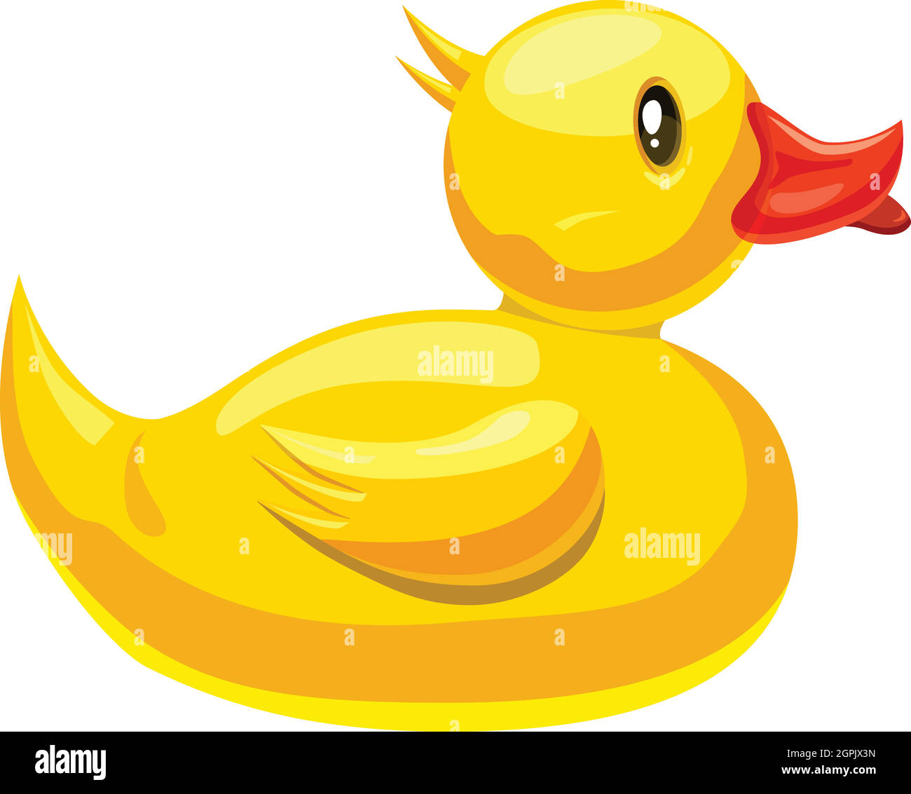 Rubber Duck-Symbol, Cartoon-Stil Stock Vektor