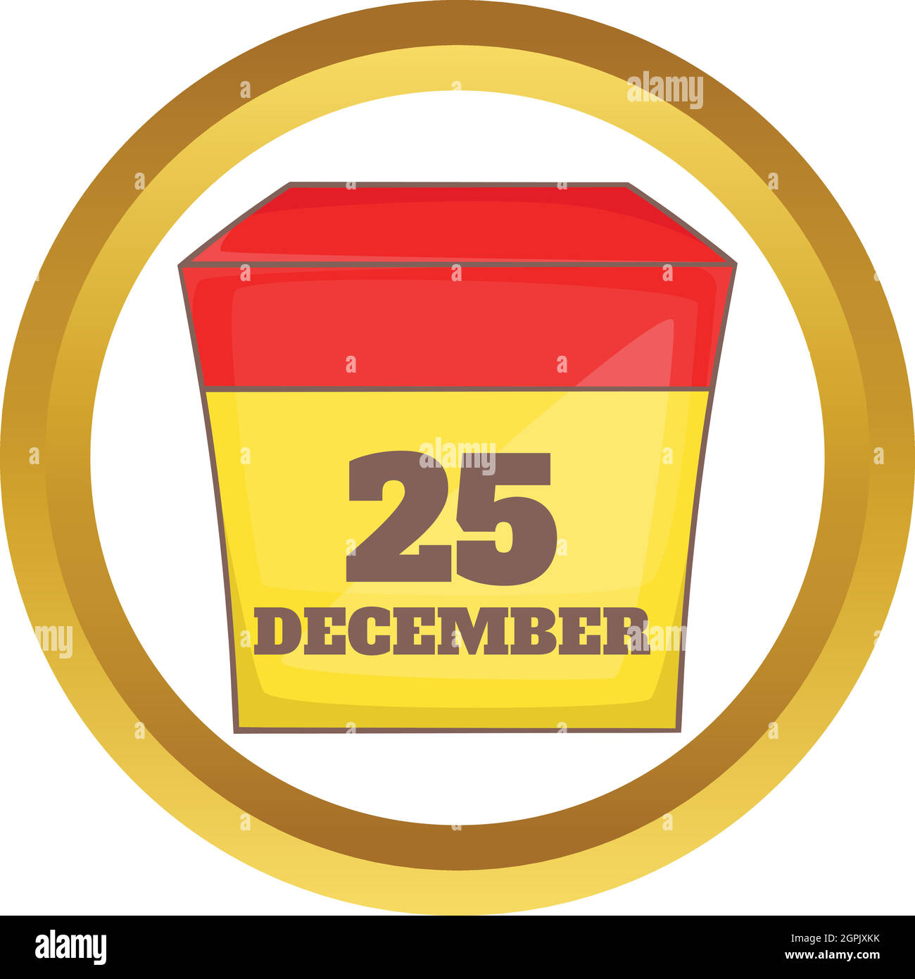 Kalender mit Weihnachten Datum Vektor icon Stock Vektor