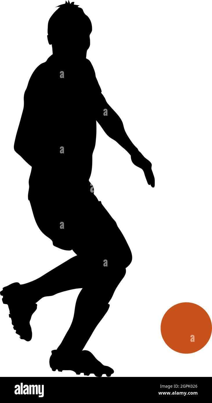 Soccer Player Silhouette Stock Vektor