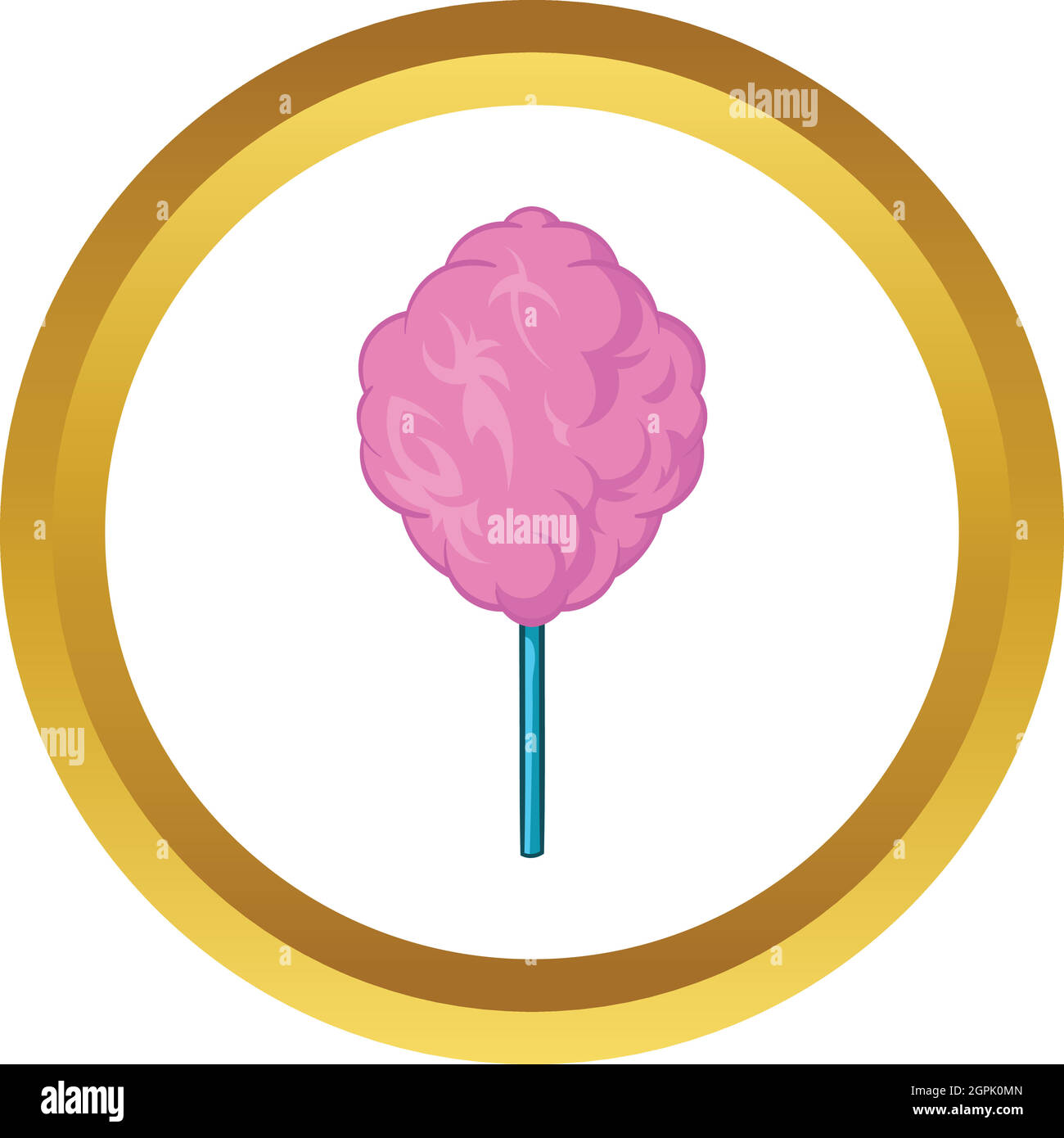 Pink Candy Floss Vektor Icon, Cartoon-Stil Stock Vektor