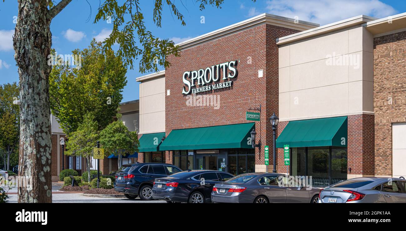 Sprossen Farmers Market Lebensmittelgeschäft in der Metro Atlanta am Shoppes in Webb Gin in Lawrenceville, Georgia. (USA) Stockfoto