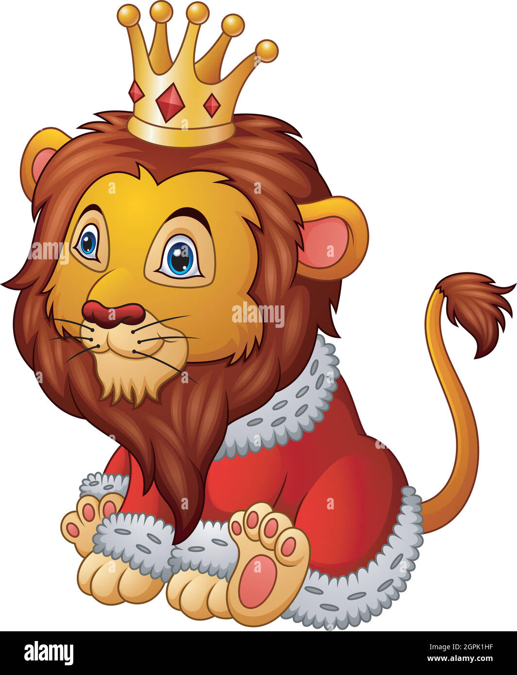 Cartoon lion king Outfit Stock Vektor