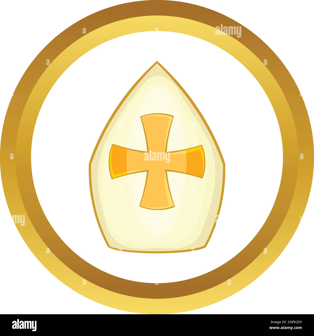 Papst Hut Vektor icon Stock Vektor