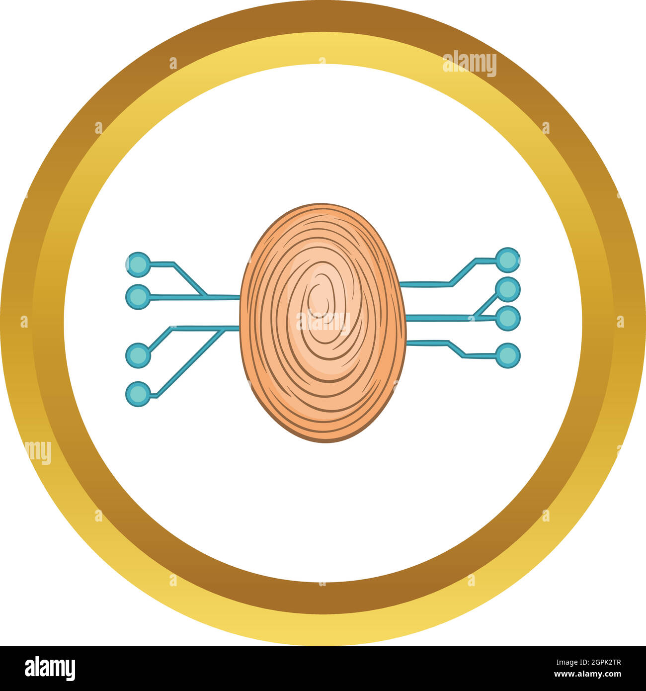 Fingerabdruck-Scan Vektor icon Stock Vektor
