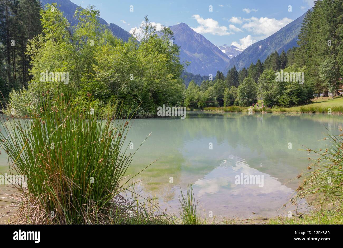 Eindruck rund um das Stubaital in Tirol, einem Ortsteil in Österreich Stockfoto