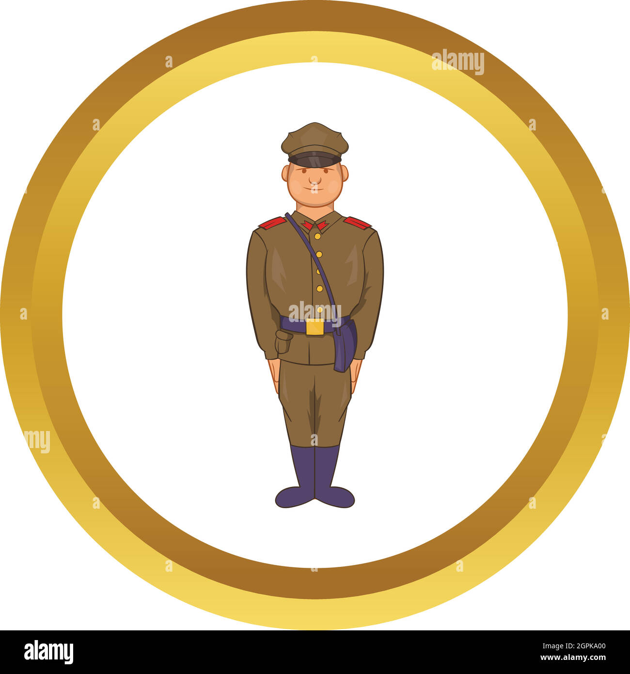 Ein Mann Armee uniform Vektor Icon Stock Vektor