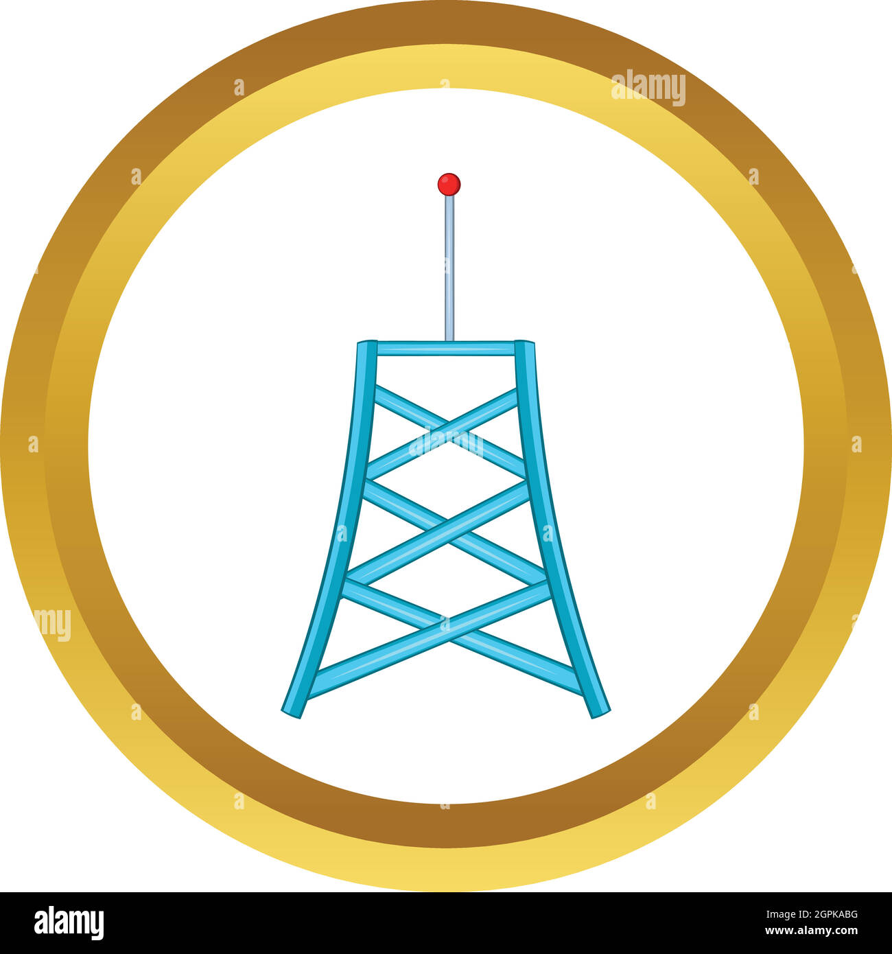Drahtlose Verbindung Turm Vektor icon Stock Vektor