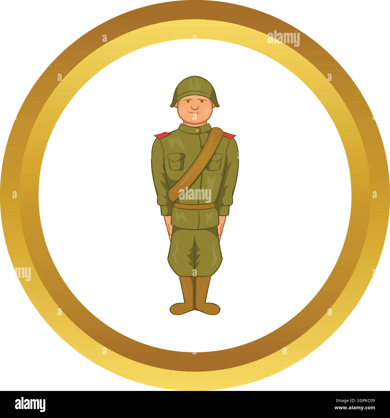 Sowjetische Uniform des zweiten Weltkriegs Vektor icon Stock Vektor