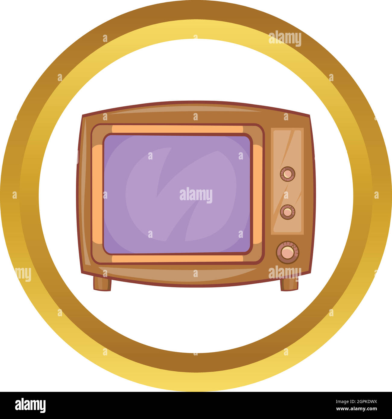 Retro-tv-Vektor-Symbol Stock Vektor