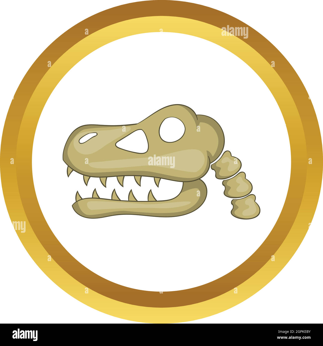Dinosaurier Schädel Vektor icon Stock Vektor