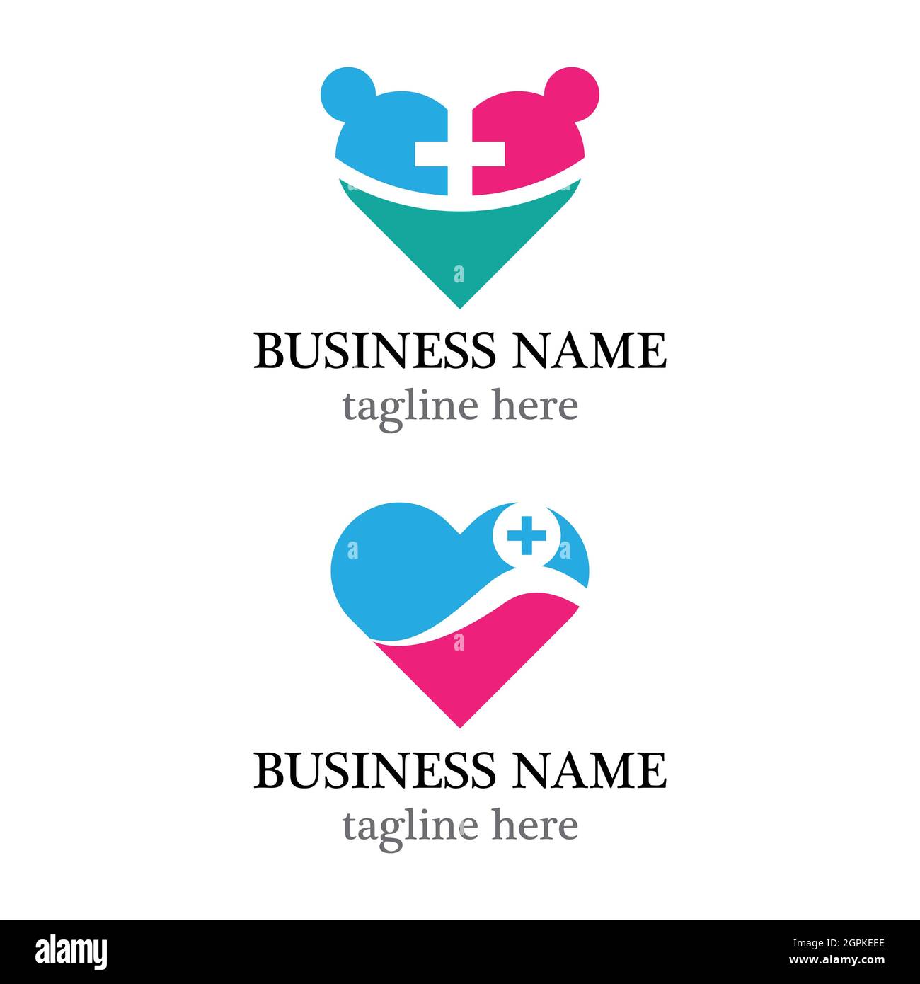 Familienpflege Logo Vorlage Vektor Symbol Design Stockfoto