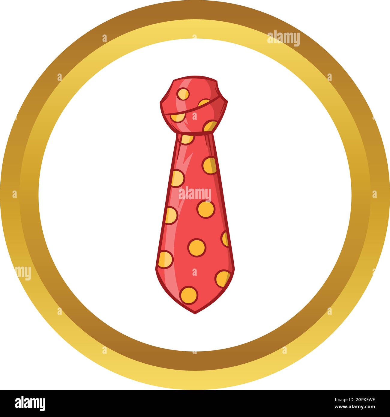 Rote Tupfen Hals binden Vektor Icon, cartoon-Stil Stock Vektor