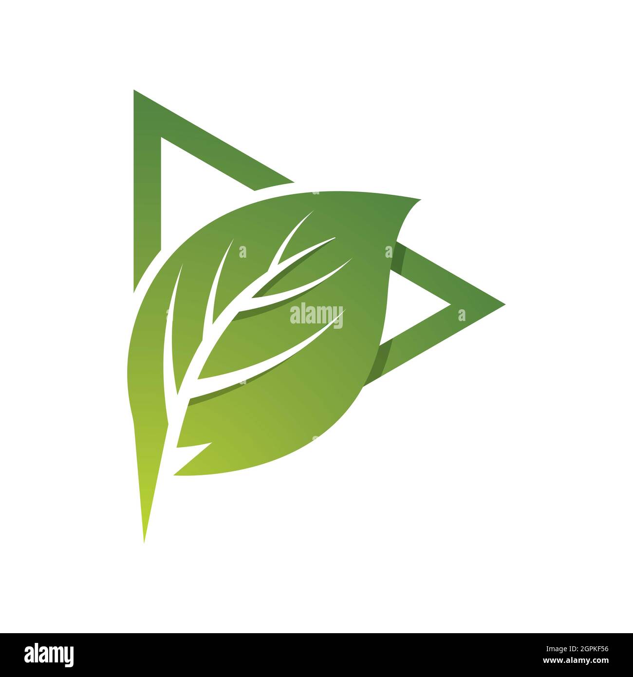 Design der Blattvektorvorlage für Symbole Stockfoto