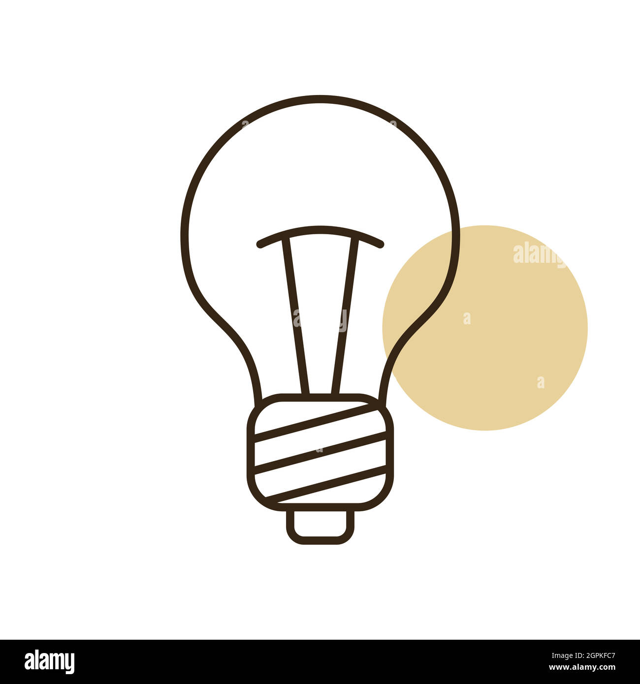 Symbolvektor für die Linie der Glühlampe. Idee Zeichen, Lösung Stock Vektor