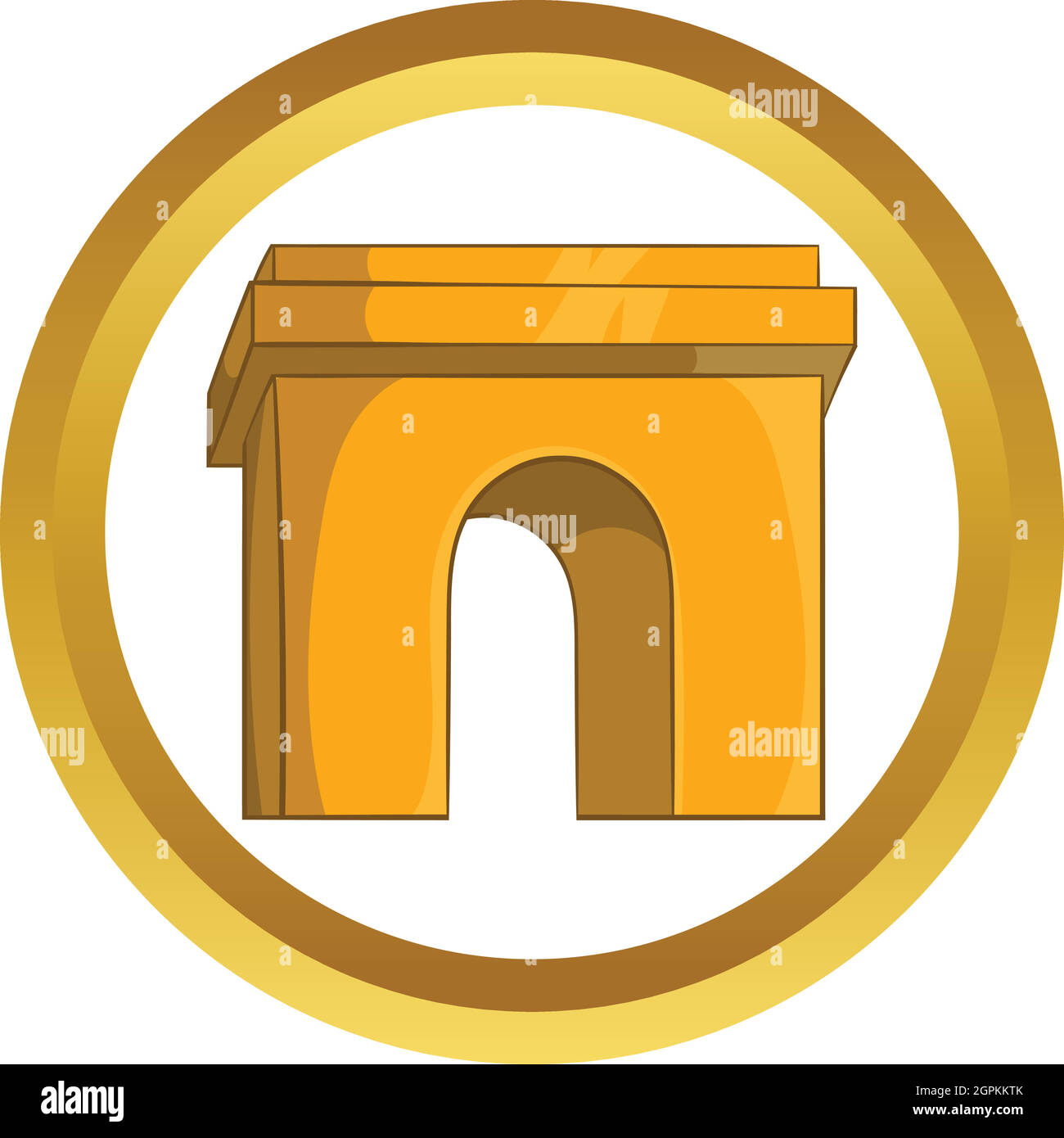 Triumphal Bogen, Paris Vektor icon Stock Vektor