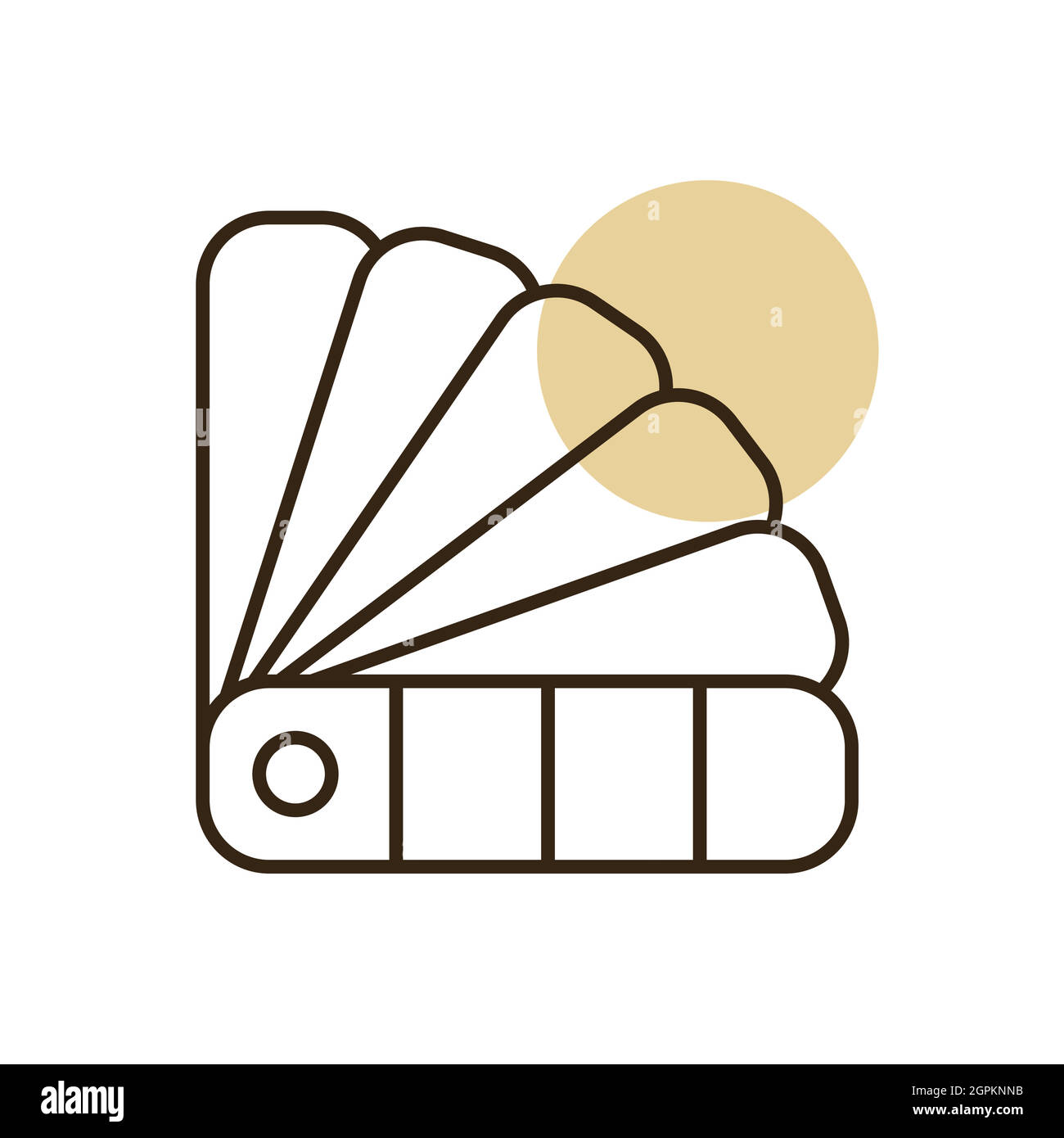 Vektorgrafik für Papierfarbpalette – isoliertes flaches Symbol Stock Vektor