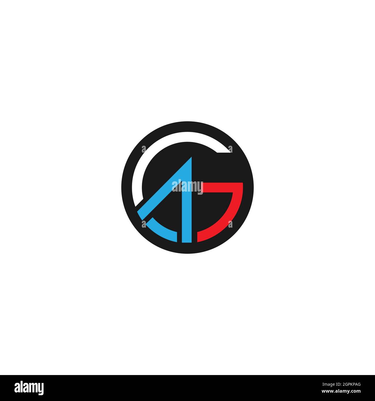 Vektorsymbol für Geschäftsvorlage „AG Letter“-Logo Stockfoto