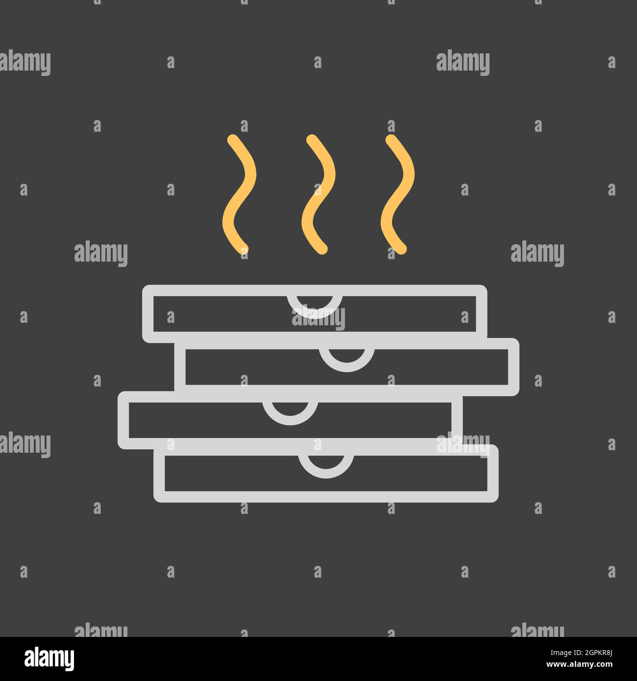 Stock Vektor-Symbol von vier Boxen für Pizza Stock Vektor