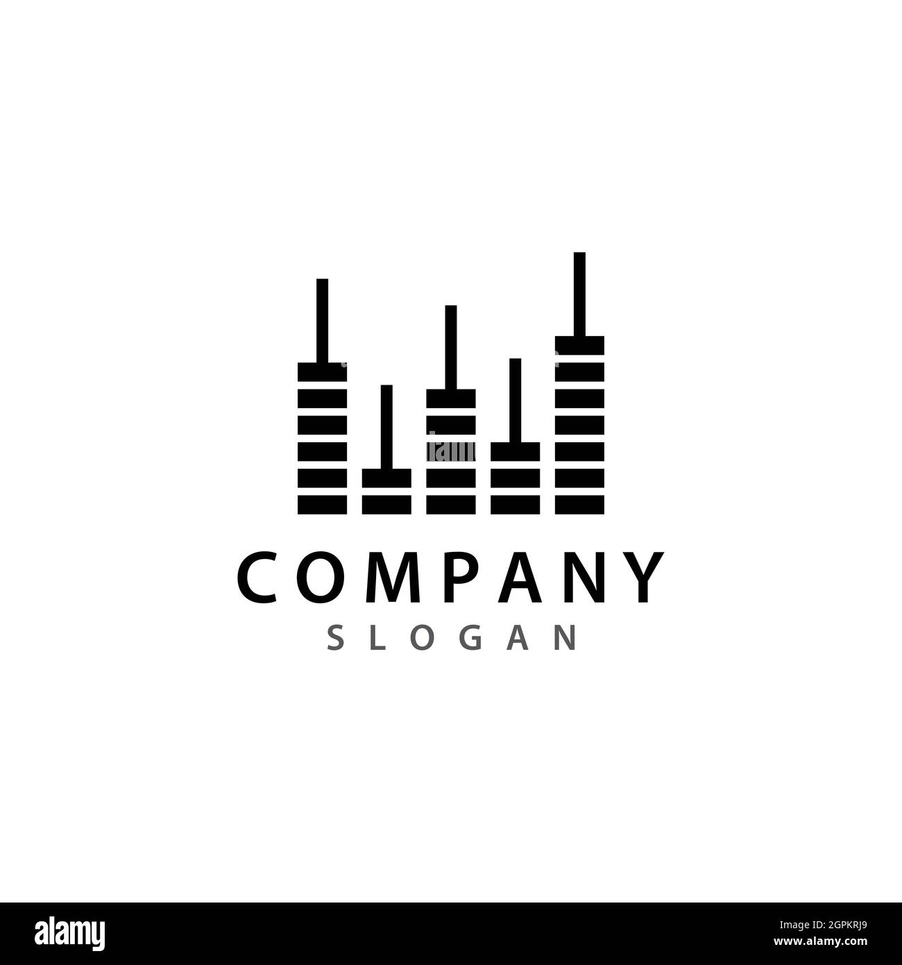 Musik Logo Vorlage Vektor Symbol Design Stockfoto