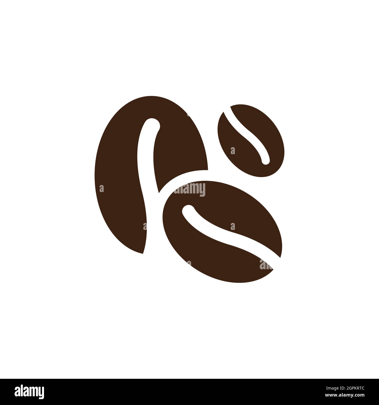 Vektorsymbol für geröstete Kaffeebohnen Stock Vektor