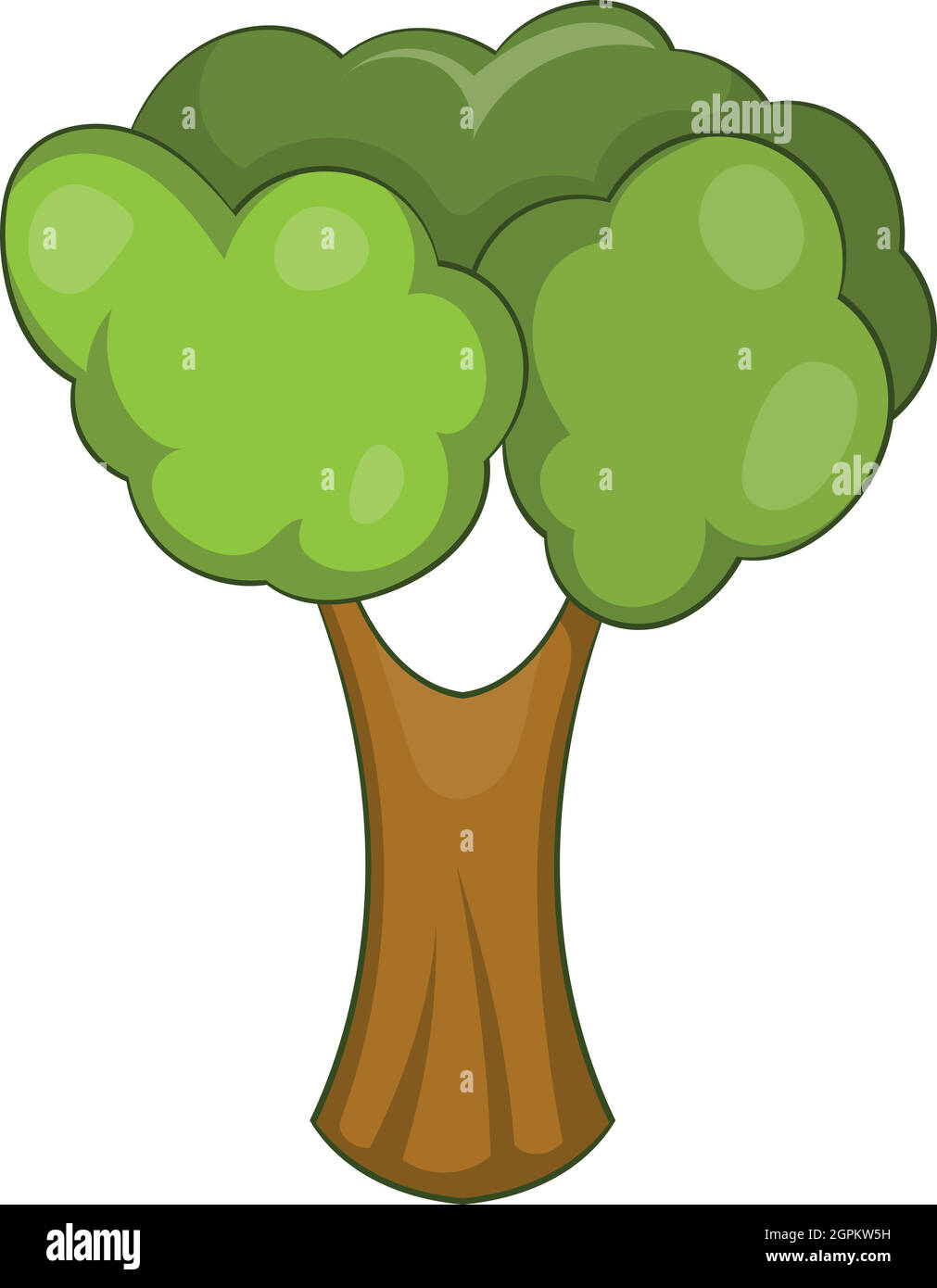 Frucht Baum Symbol, Cartoon Stil Stock Vektor