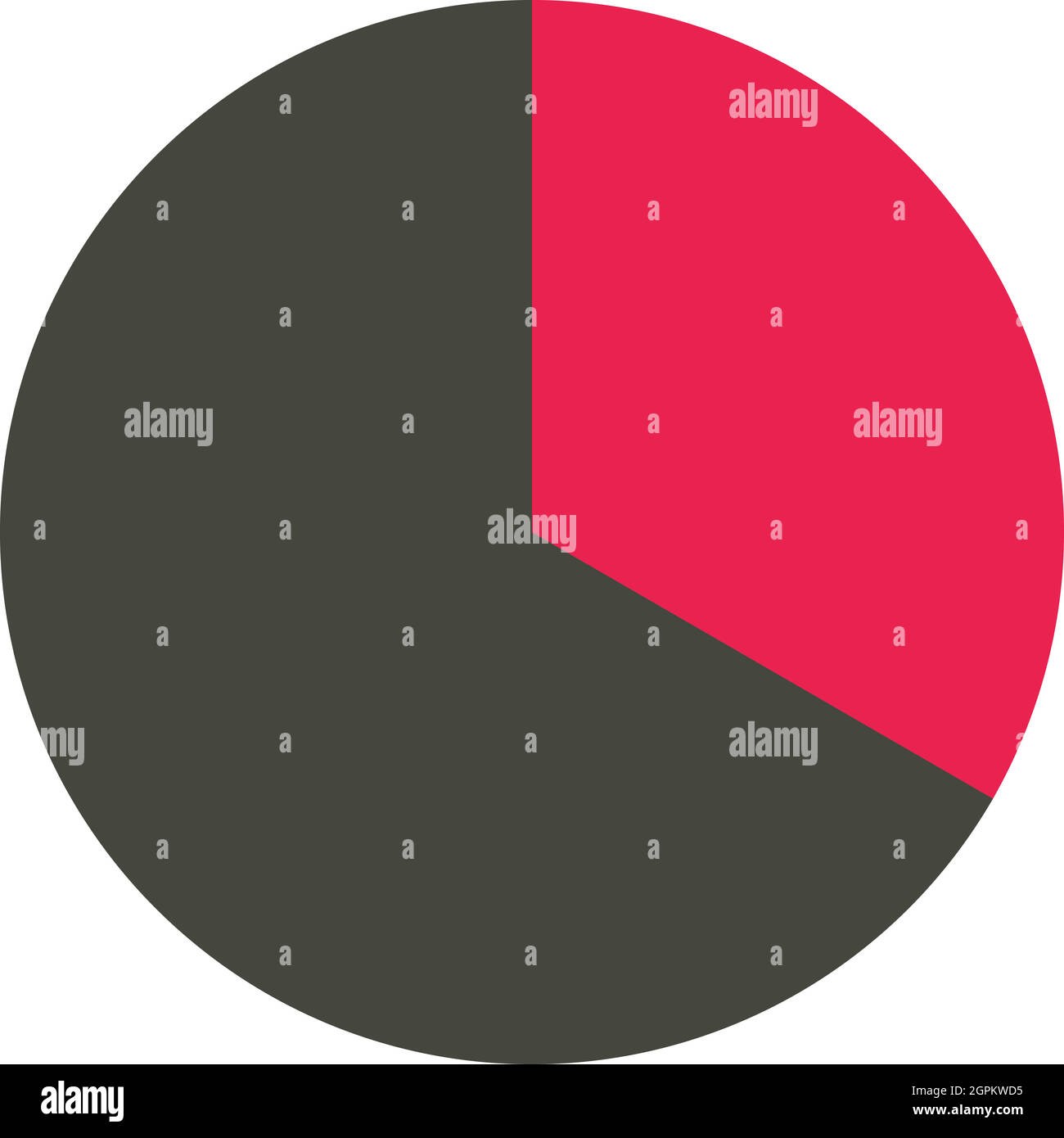 Runde rosa Diagramm Infografiken flach Stil Stock Vektor