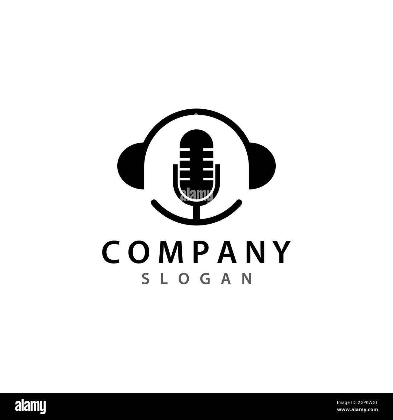 DJ Logo Vorlage Vektor Symbol Design Stockfoto