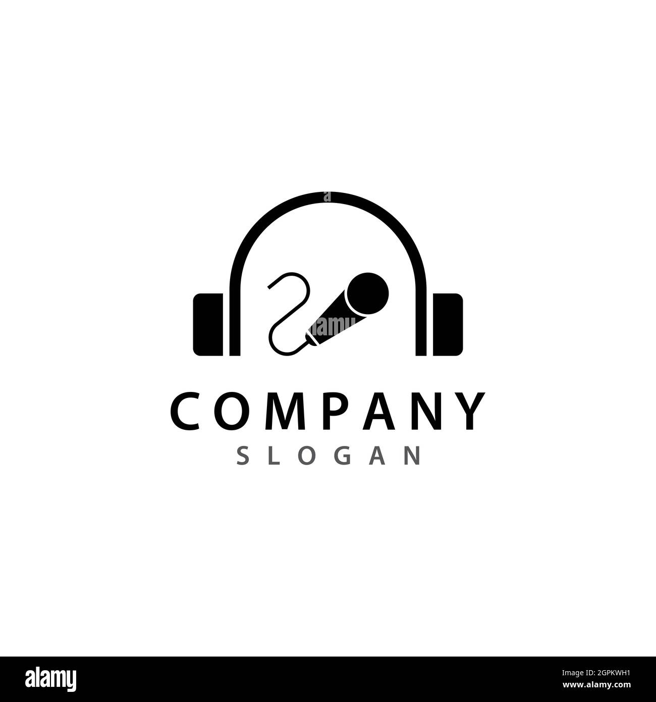 DJ Logo Vorlage Vektor Symbol Design Stockfoto