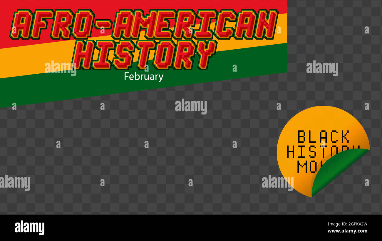 Afro-Amerikanische Geschichte. Schwarzes „History Month“-Banner für soziale Medien. Stock Vektor