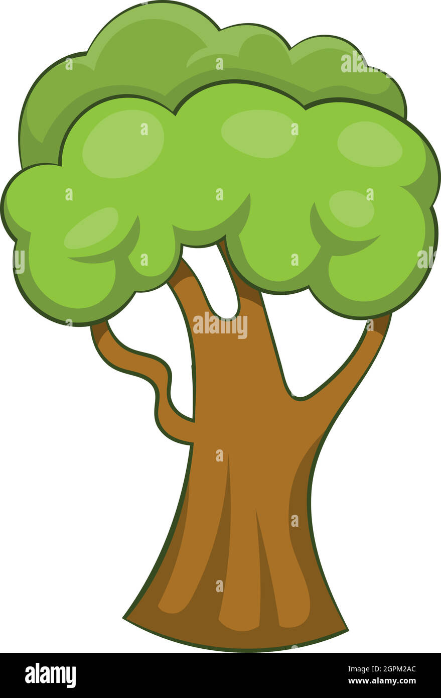 Wald Baum Symbol, Cartoon Stil Stock Vektor