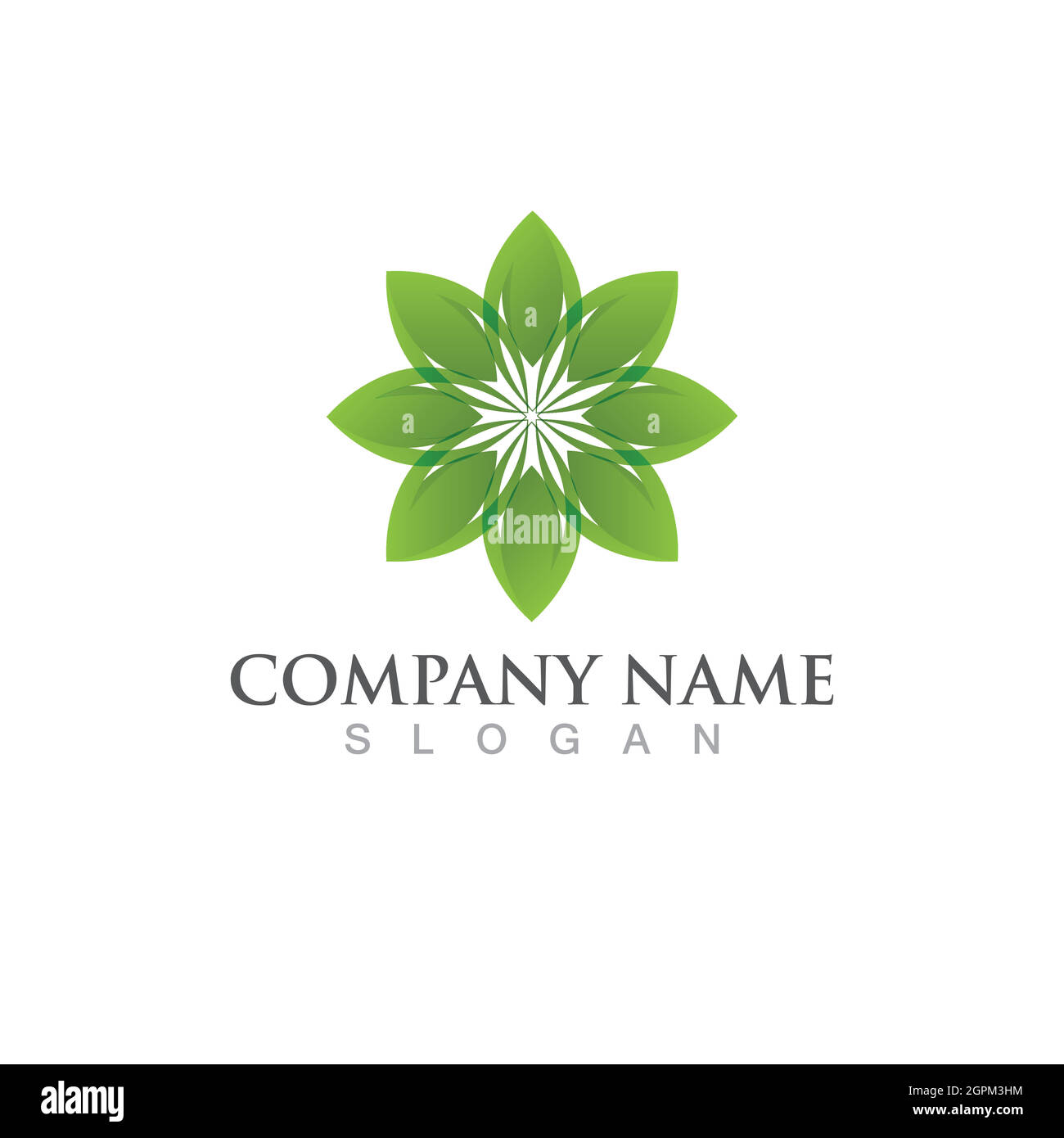 Logos der grünen Baum Blatt Ökologie Stock Vektor