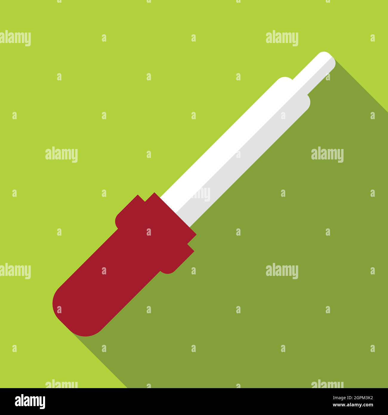 Pipette Symbol, flacher Stil Stock Vektor