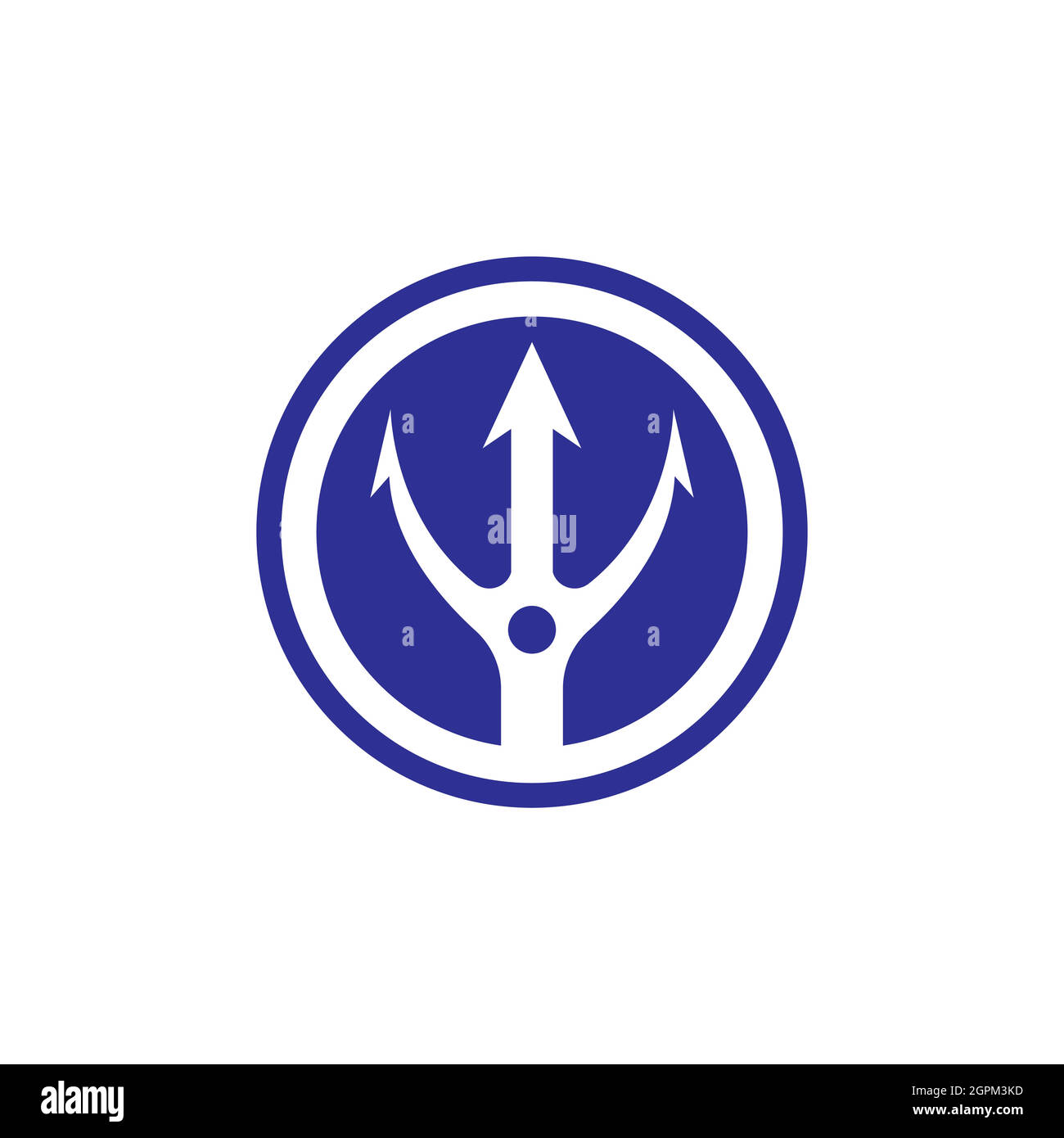 Vektorsymbol für die Trident-Logo-Vorlage Stock Vektor