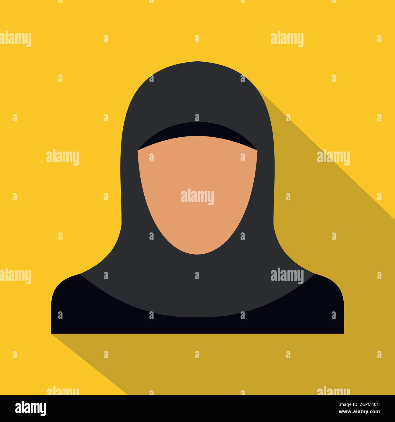 Arabische Frau Symbol, flachen Stil Stock Vektor