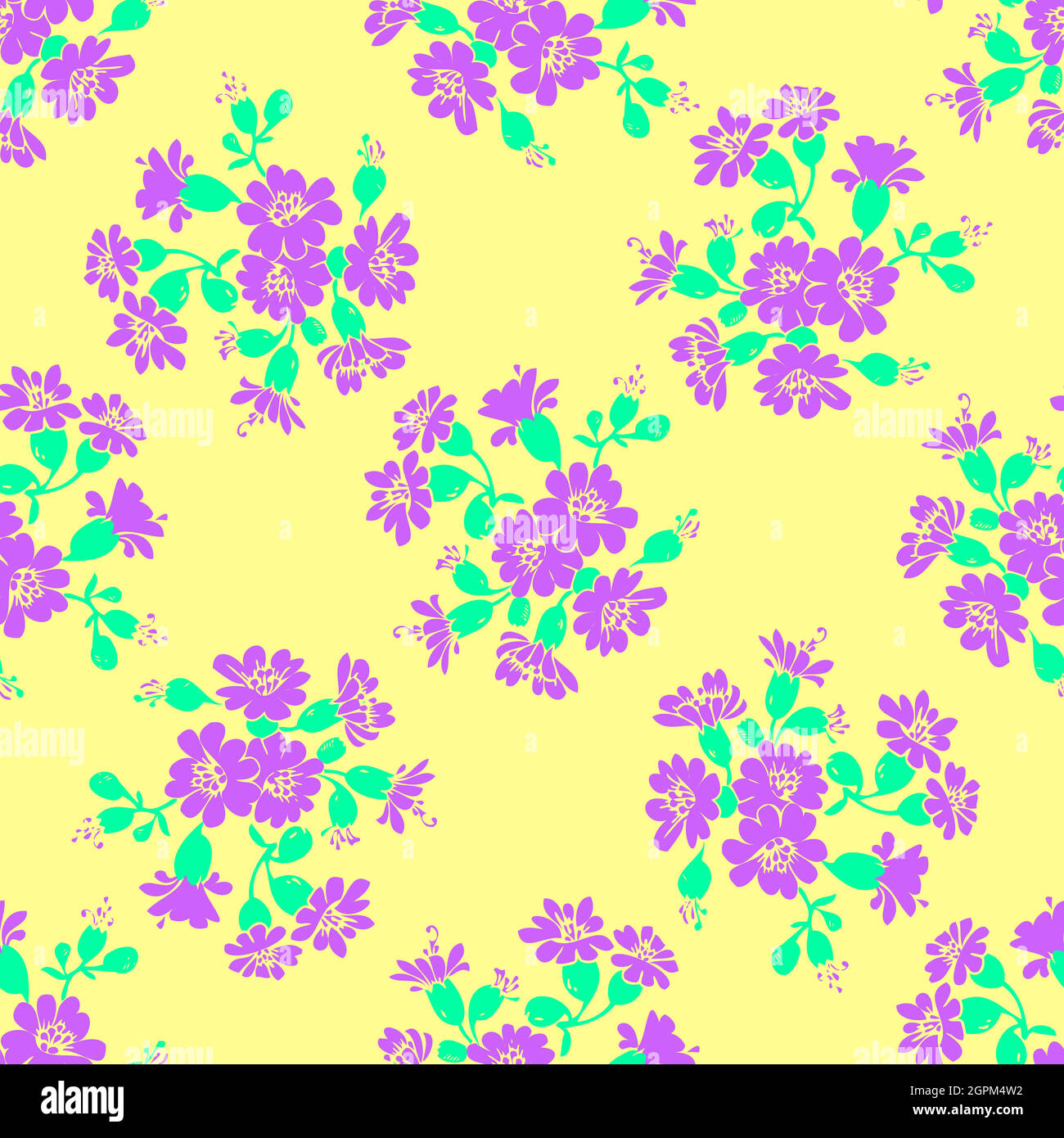 Kornblume Zeichnung, floral nahtlose Muster abstrakten Hintergrund Tapete Vektor. Line Art botanische Illustration für Grafik-Design-Druck, Stoff Stock Vektor