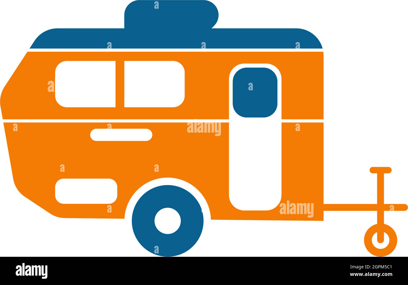 Einfacher Caravan Mobile Icon Logo Design Vektor Stock Vektor