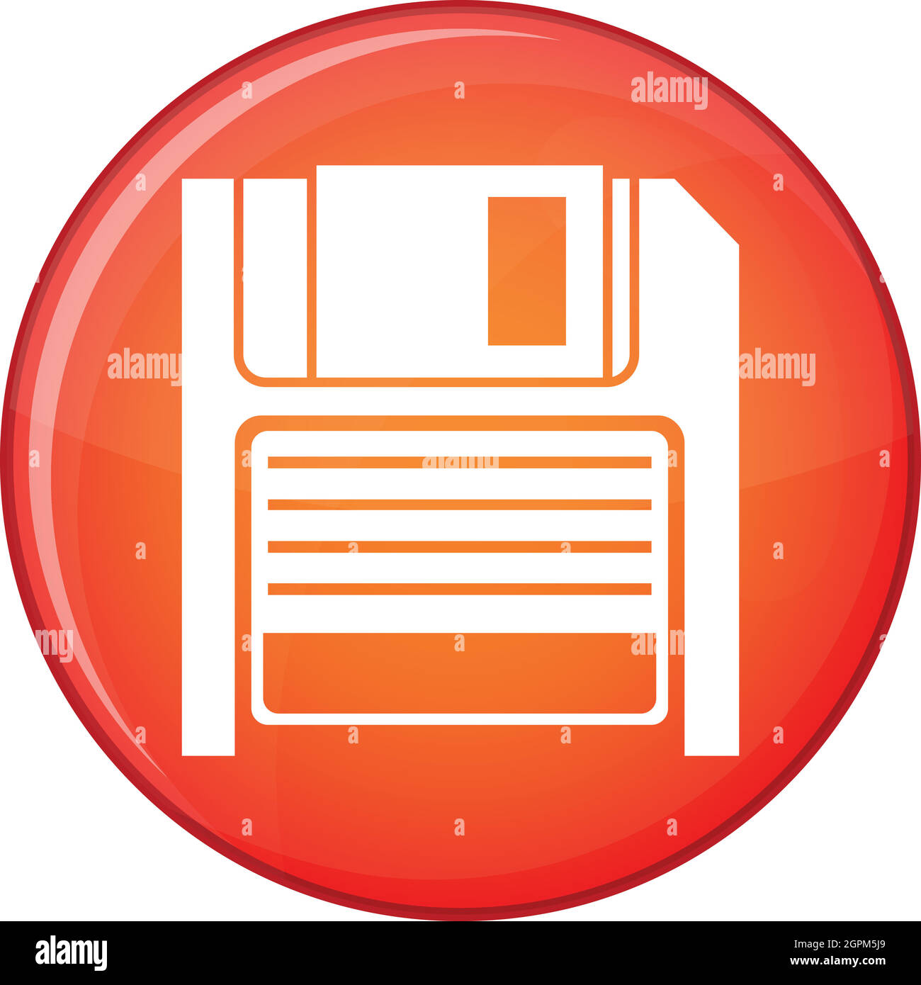 Magnetische Diskettensymbol, flachen Stil Stock Vektor