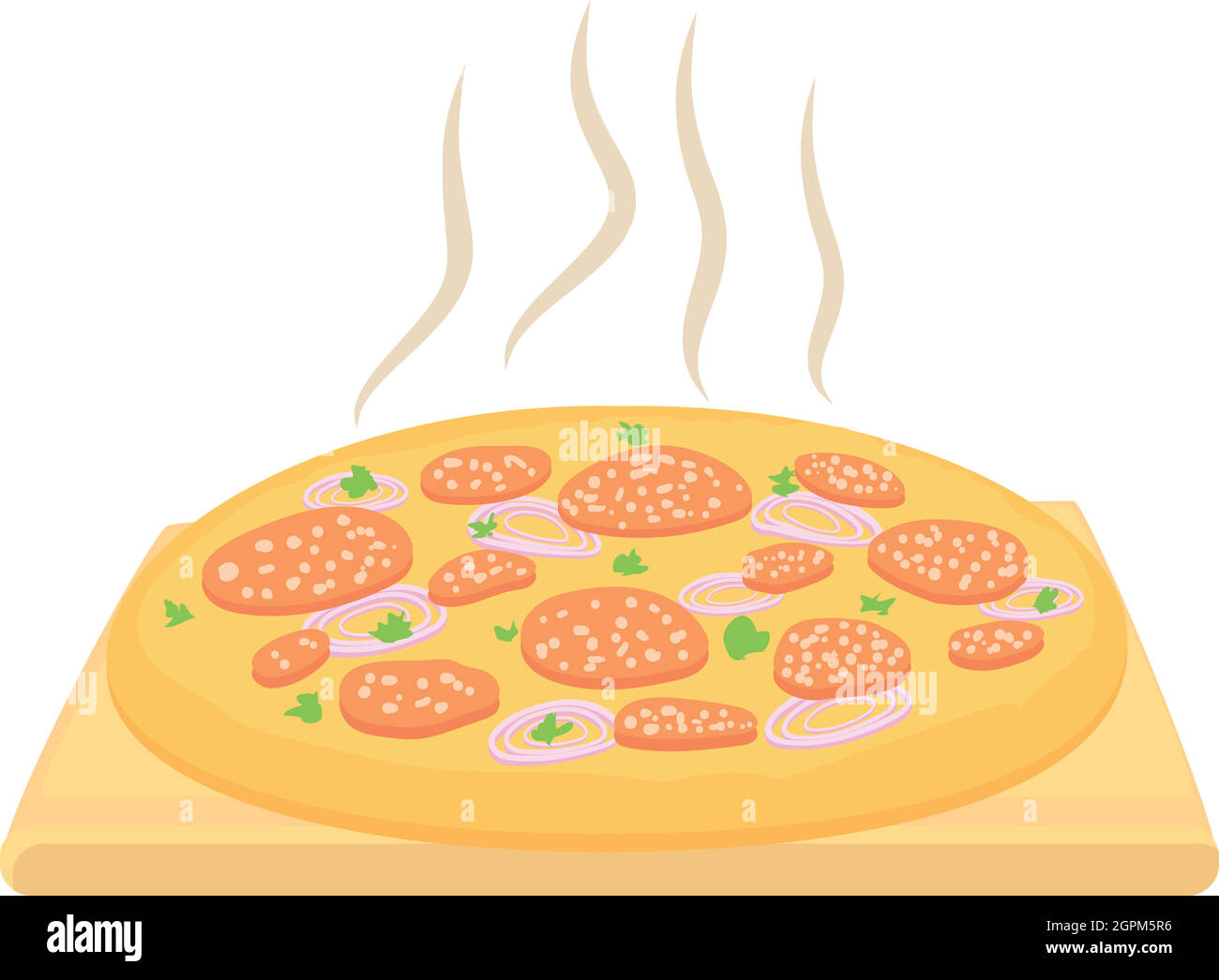 Pizza-Symbol, Cartoon-Stil Stock Vektor