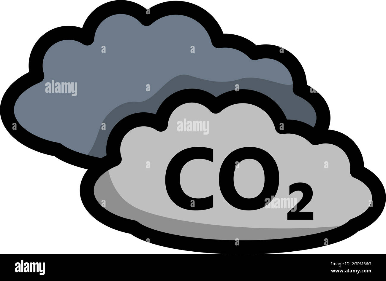 CO 2 Cloud-Symbol Stock Vektor