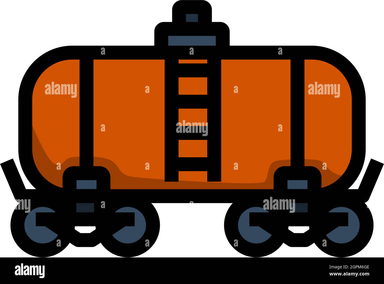 Symbol Für Ölbahn-Tank Stock Vektor