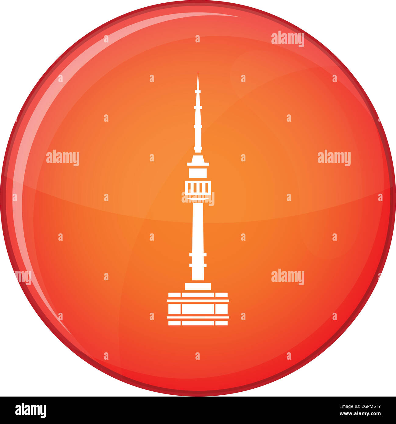 Namsan Tower in Seoul Symbol, flachen Stil Stock Vektor