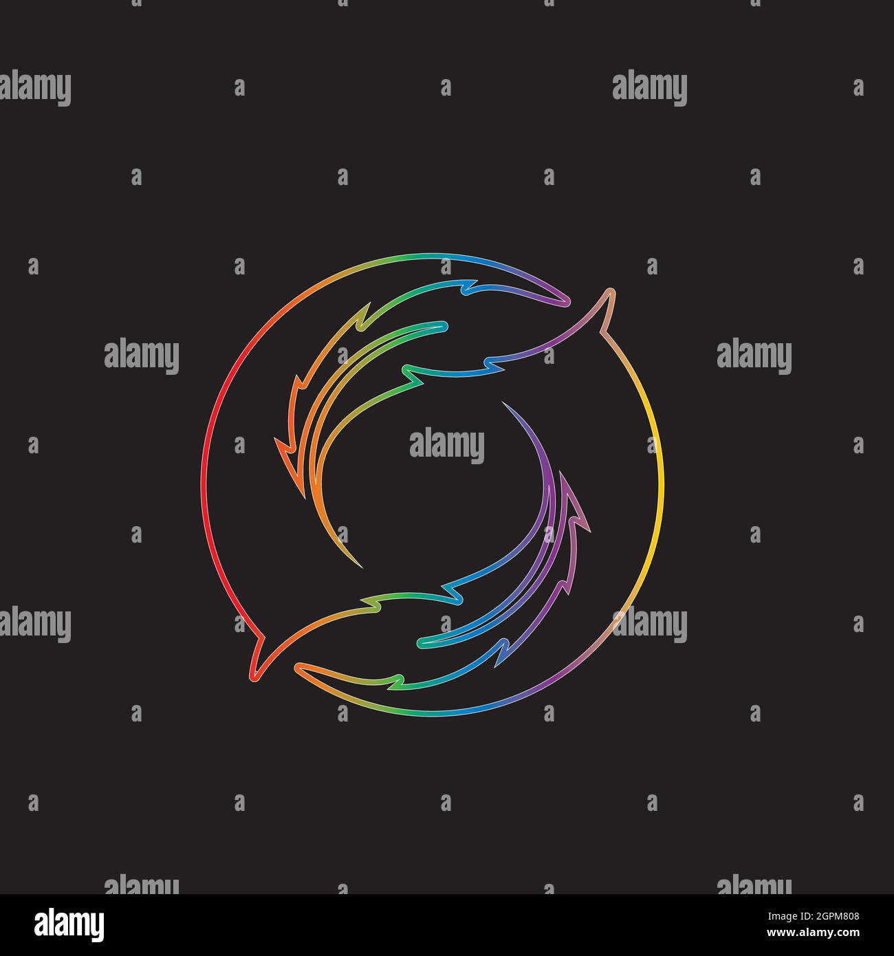 Vektorvorlage für Symbole mit Federlogo Stock Vektor