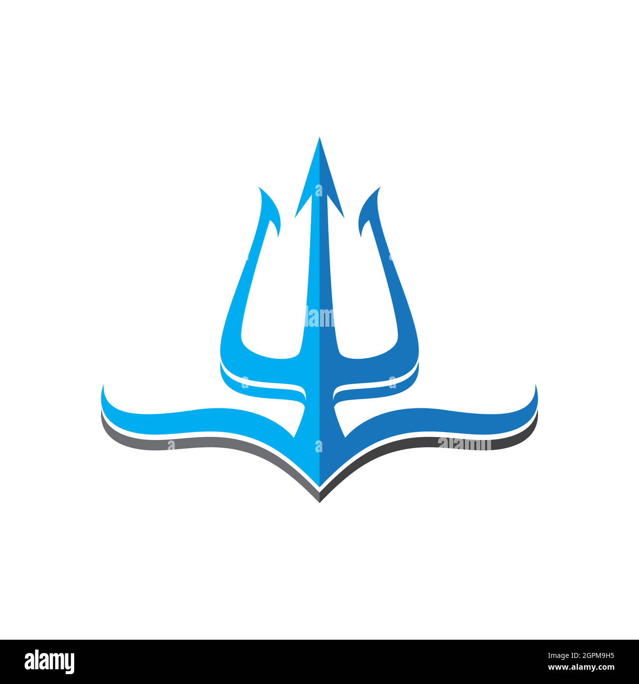 Vektorsymbol für die Trident-Logo-Vorlage Stock Vektor