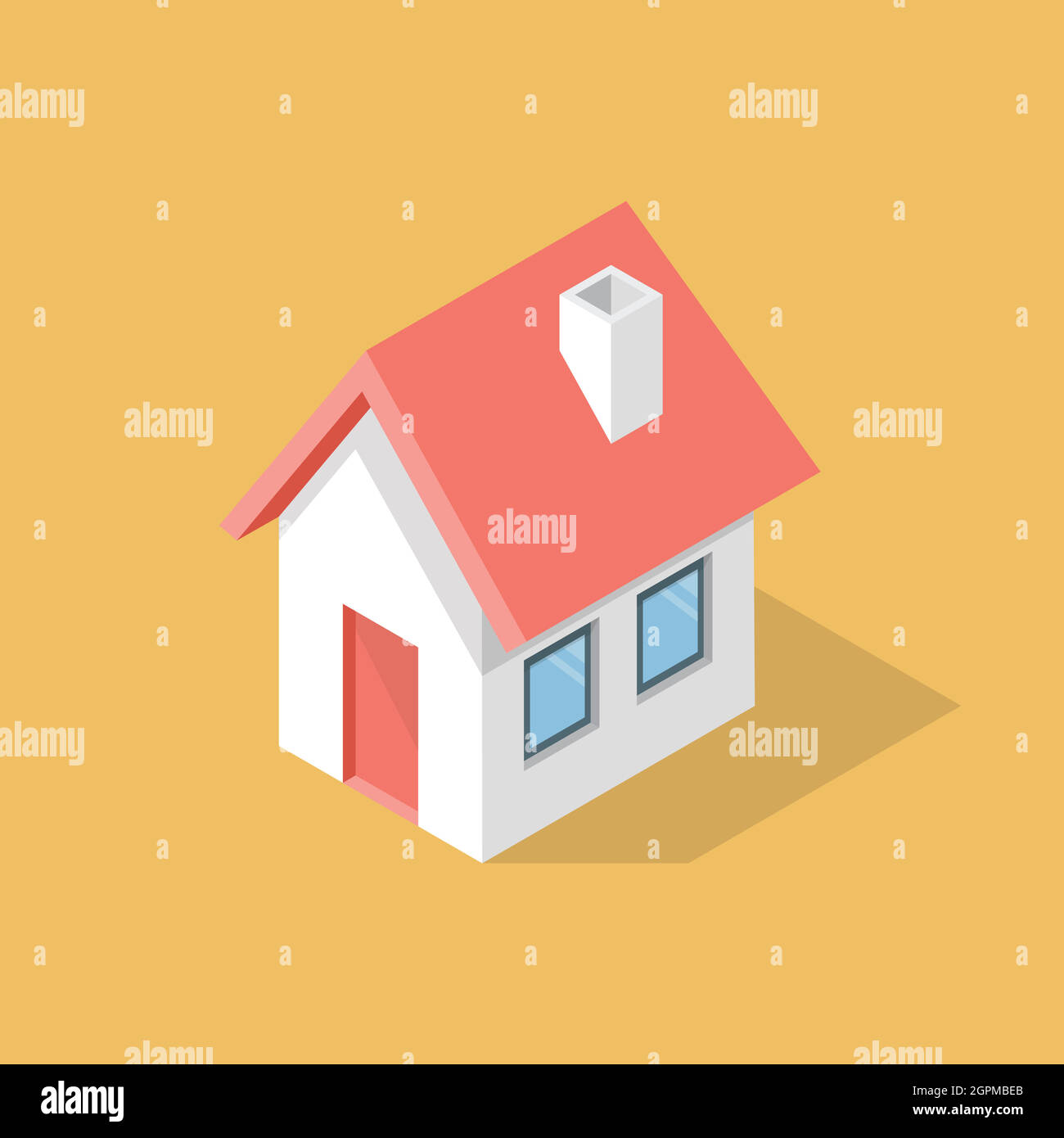 Isometrisches Symbol für Wohnung. Vektorgrafik Stock Vektor