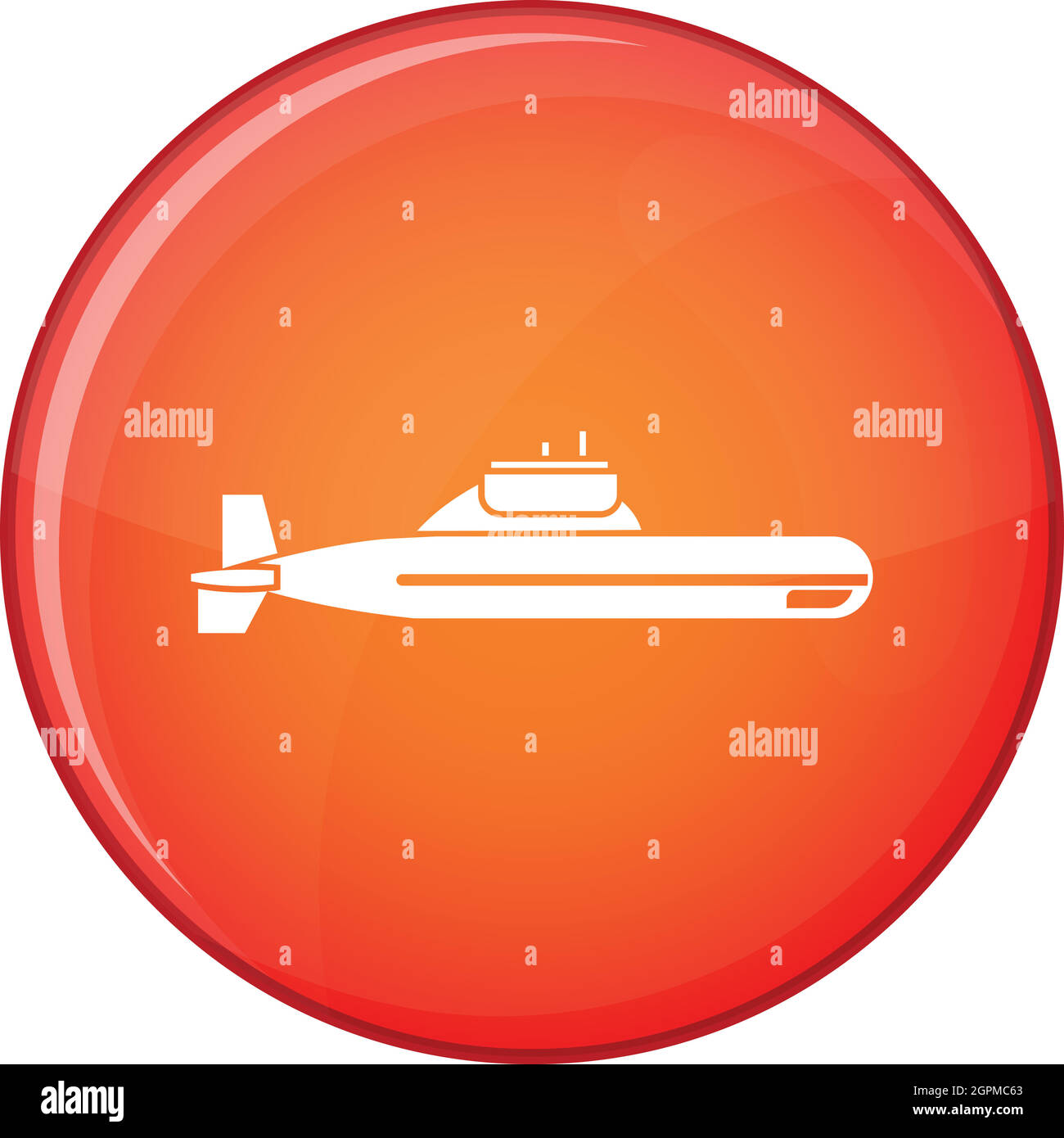 U-Boot-Symbol, flachen Stil Stock Vektor