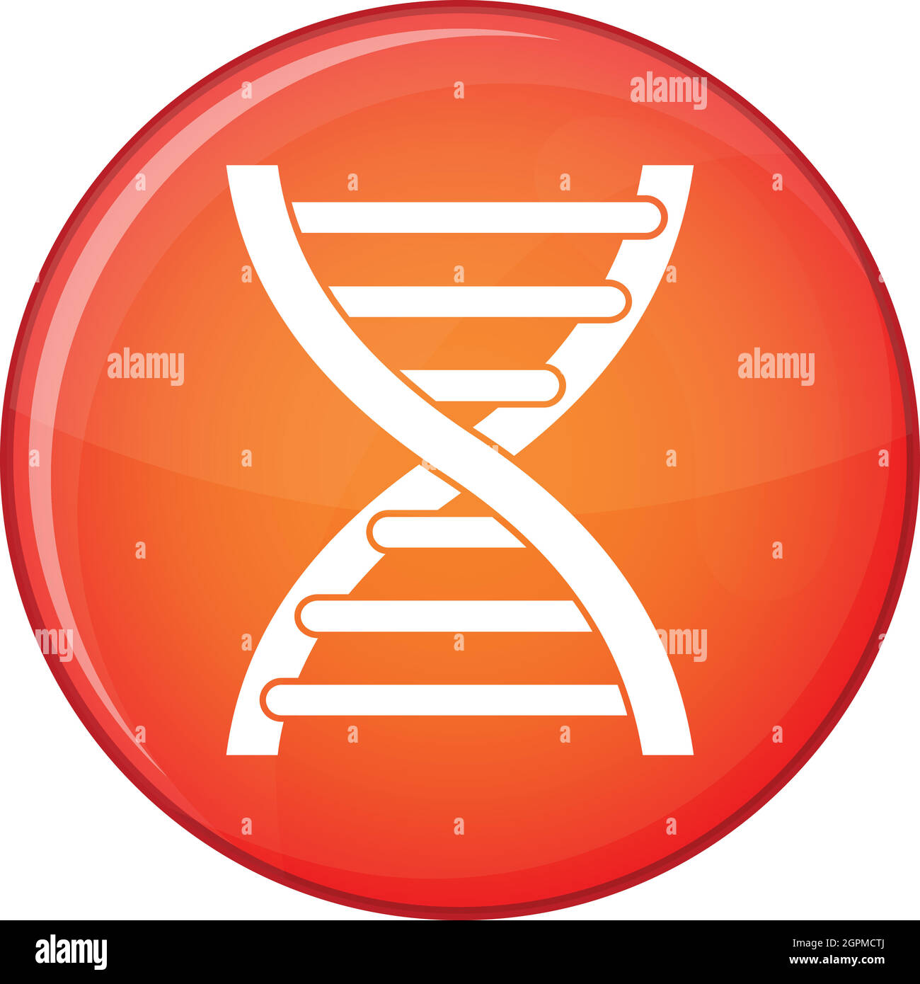 DNA-Symbol, flachen Stil Stock Vektor