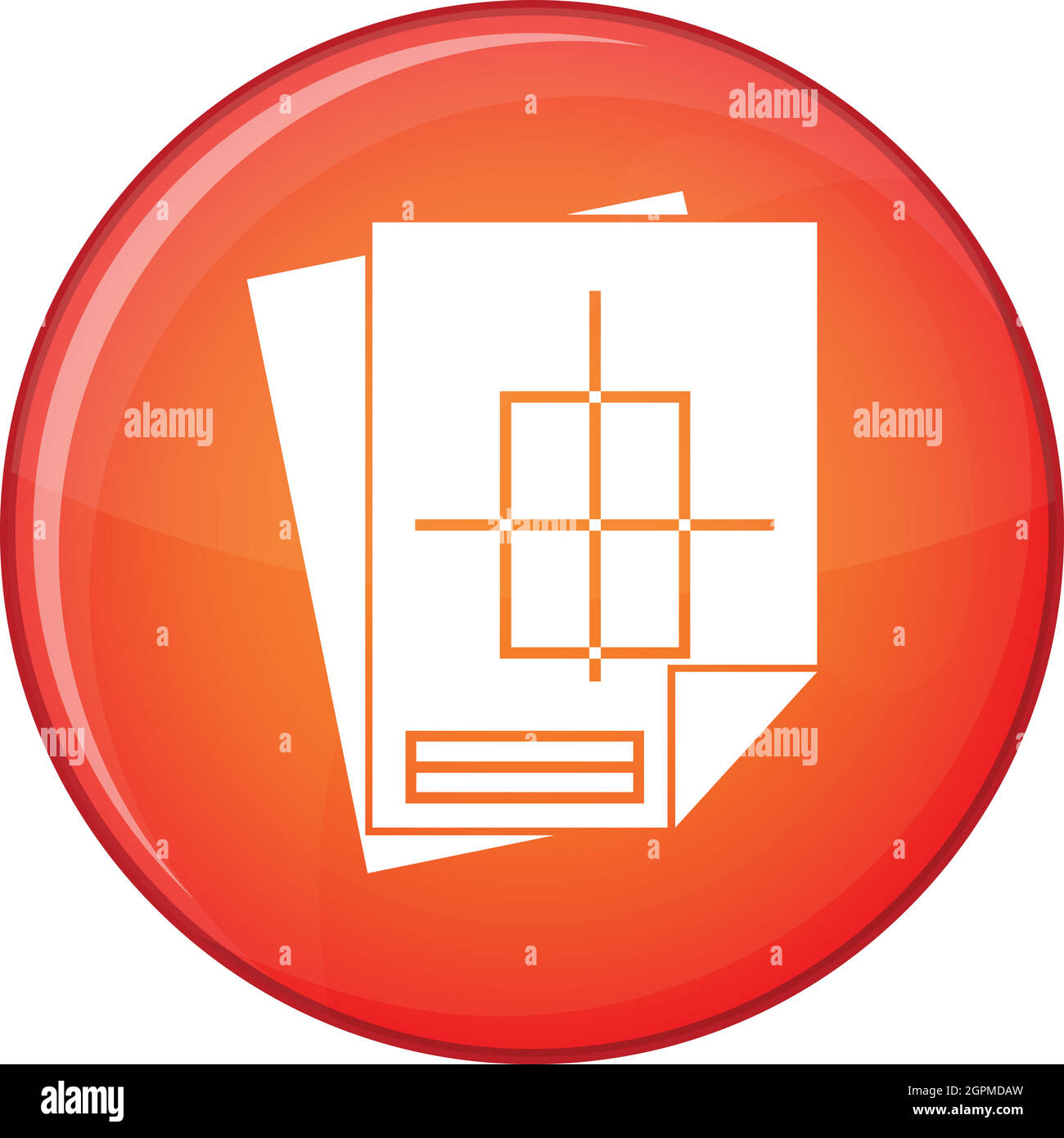 Hausbau-Projekt-Symbol, flachen Stil Stock Vektor