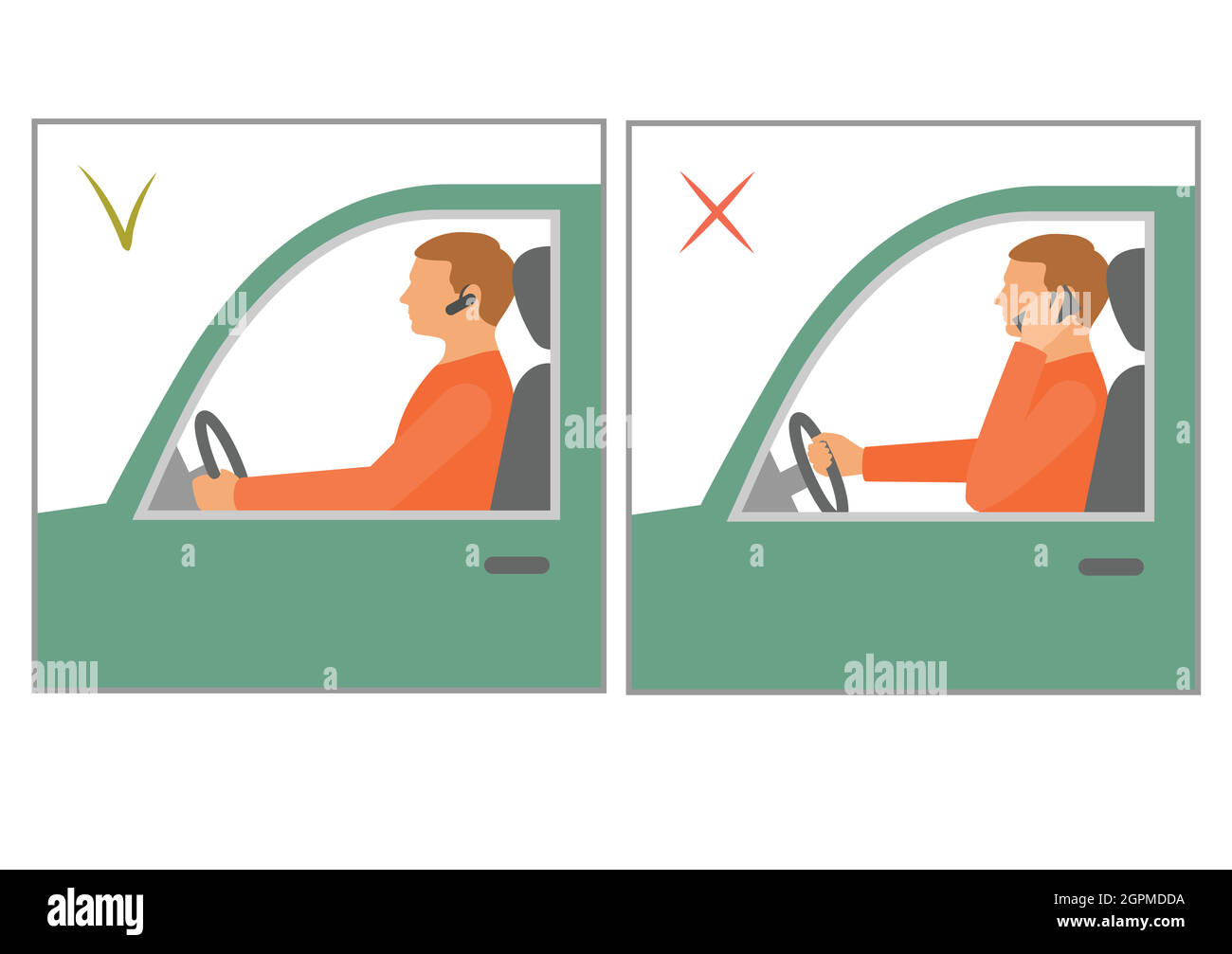 Sicheres Autofahren Stock Vektor